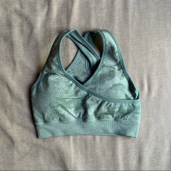 2Pc Camo Seamless Shorts Set (Shorts + Bra) - Picture 3 of 5